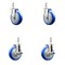 Service Caster 5 Inch 316SS Blue Polyurethane Swivel 10mm Threaded Stem Caster Brake, 2PK SS316TS20S514-PPUB-BLUE-M1015-2-TLB2 - alternate 1